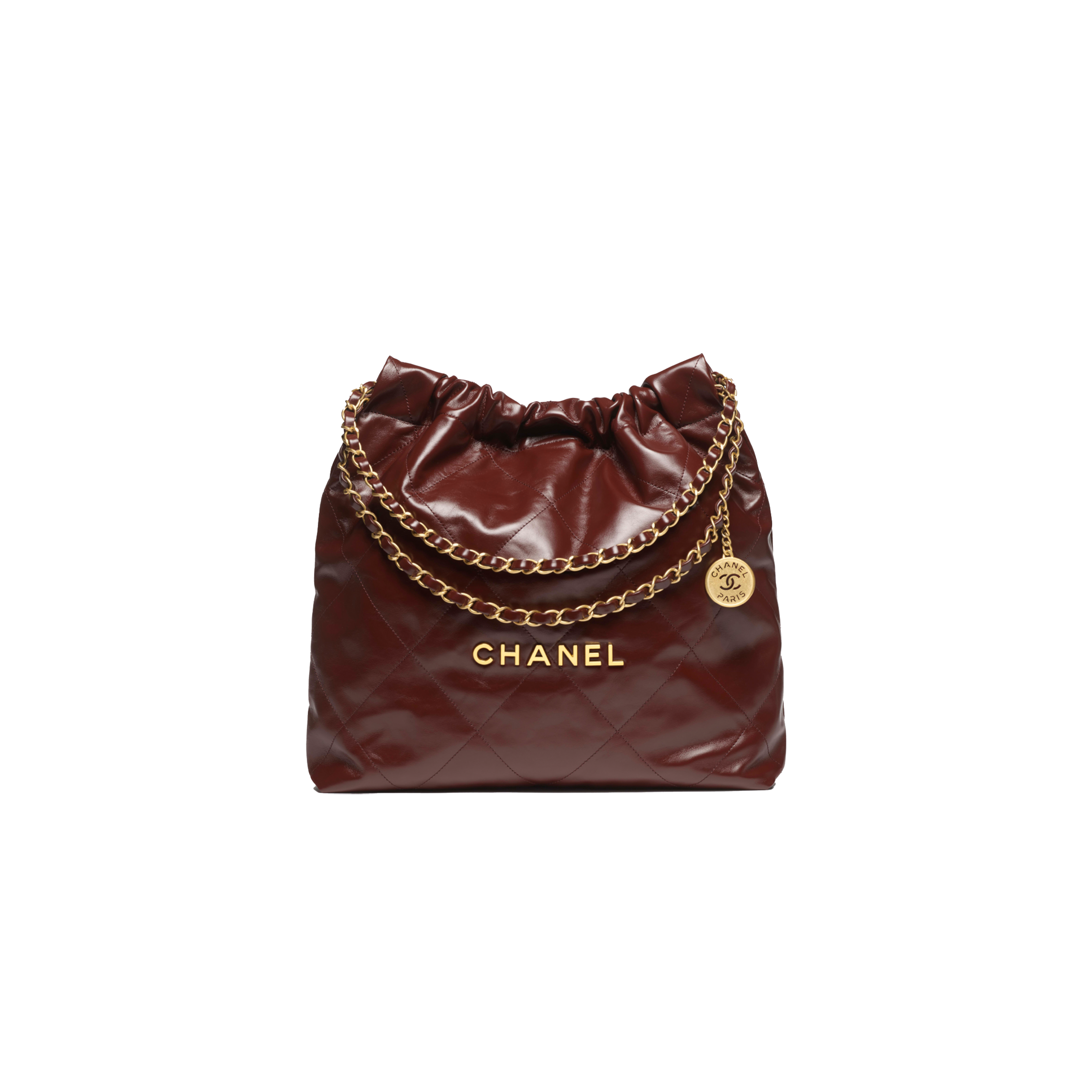 CHANEL MASTER 22 HANDBAG SHINY CALFSKIN & GOLD-TONE METAL AS3261 (42*36*8cm)